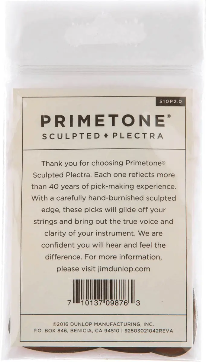 Dunlop Jim Dunlop 510P2.00 Primetone Plectrumset - 3 Stuks