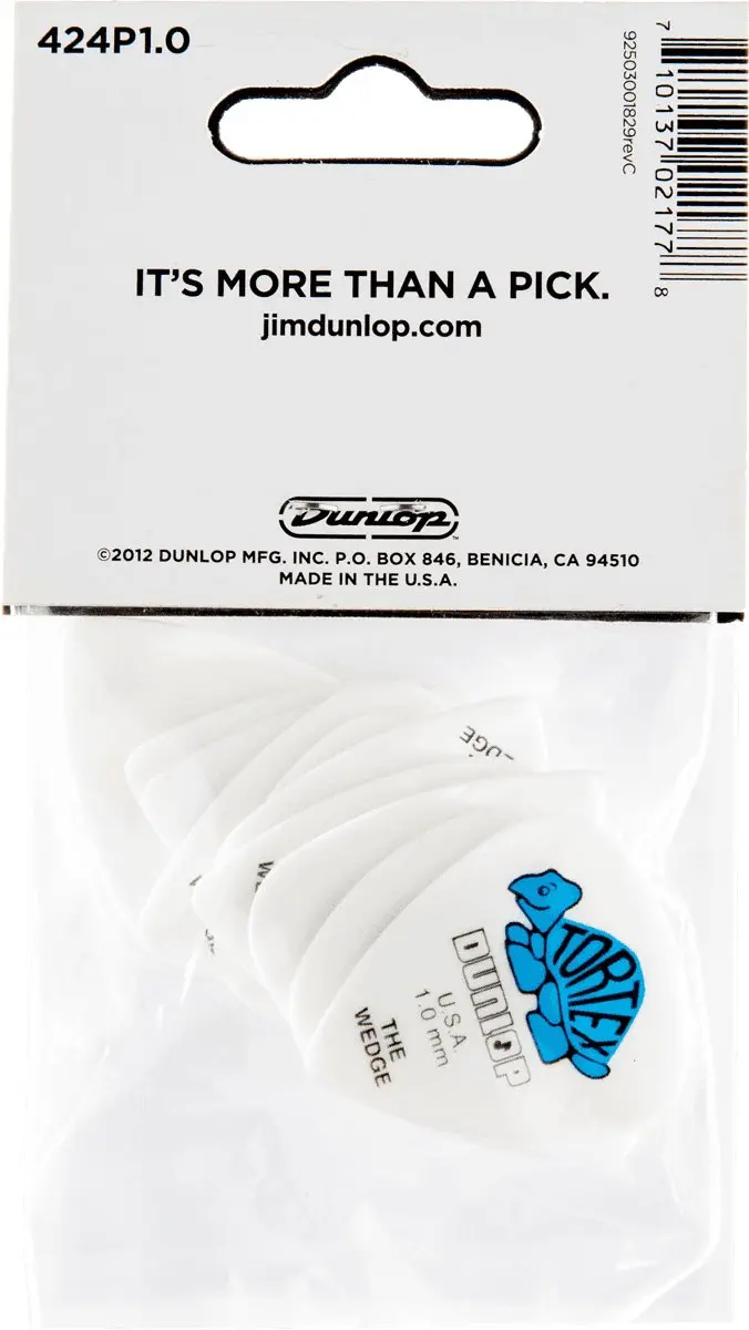 Dunlop Wedge Plectrum 1.00mm - 12 Stuks