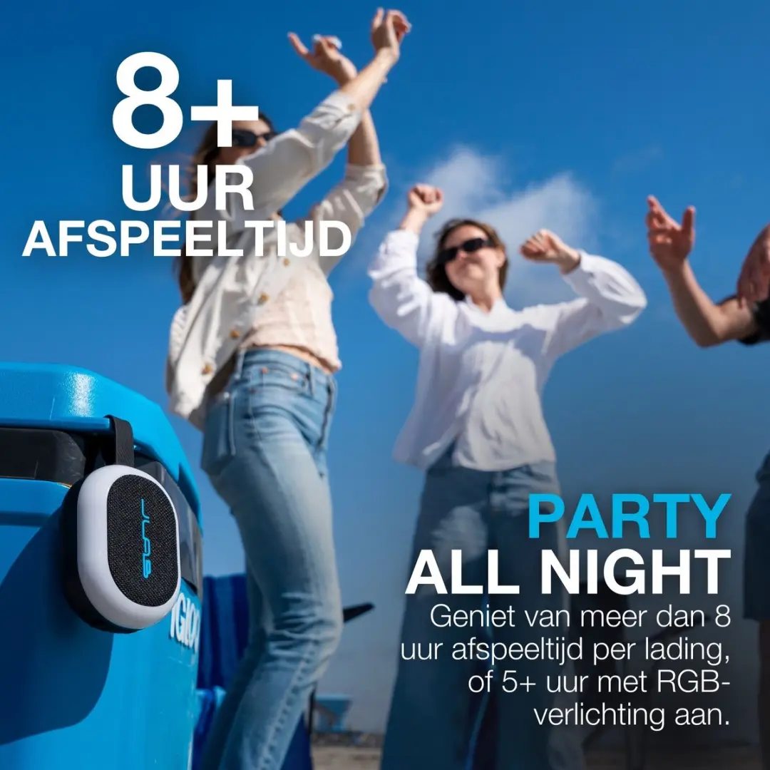 JLab Pop Mini IEUSBPOPRBLK123 Bluetooth Speaker - 5W - IPX6 - Zwart