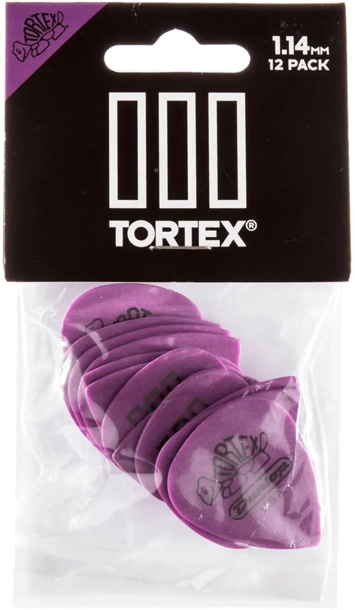 Dunlop Tortex III Plectrum 1.14mm - 12 Stuks - Violet