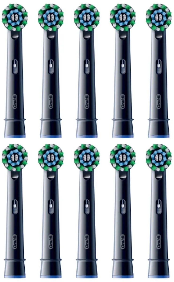 Oral-B Pro Cross Action Opzetborstels - 10 Stuks - Zwart