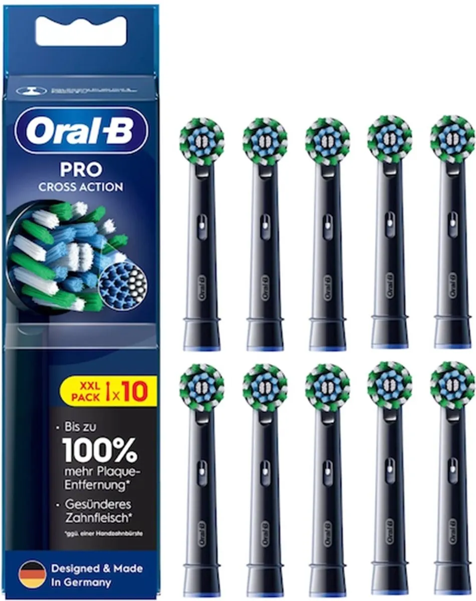 Oral-B Pro Cross Action Opzetborstels - 10 Stuks - Zwart