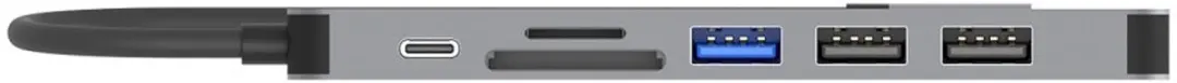 Unitek H1118A USB-C Hub 7w1 - Grijs