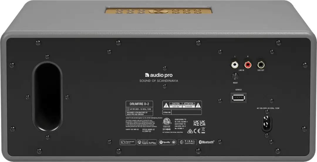 Audio Pro Drumfire D-2 Actieve Luidspreker 60W - Grijs