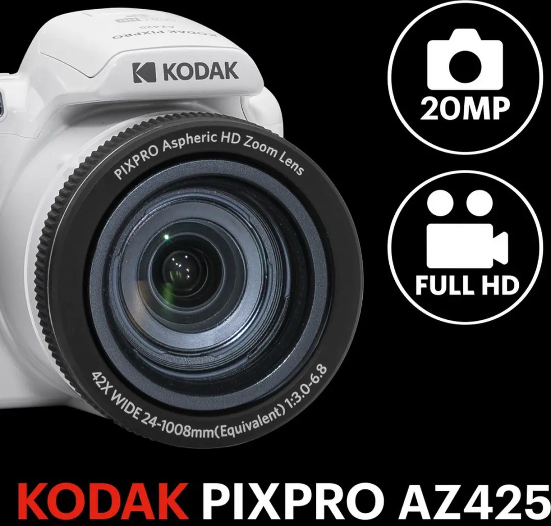 Kodak Pixpro AZ425 Compactcamera - Wit - 32GB Geheugenkaart
