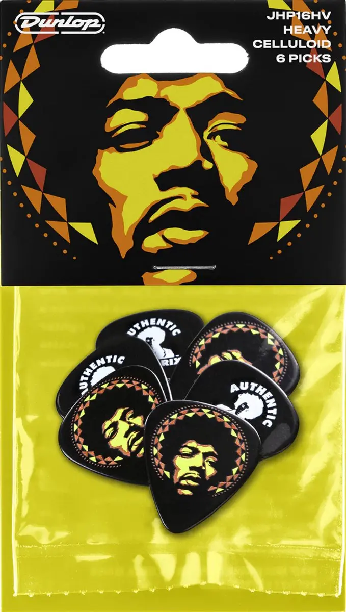 Dunlop Jimi Hendrix 69 Psych Series Aura Mandala Plectrumset - 6 Stuks - Multicolor