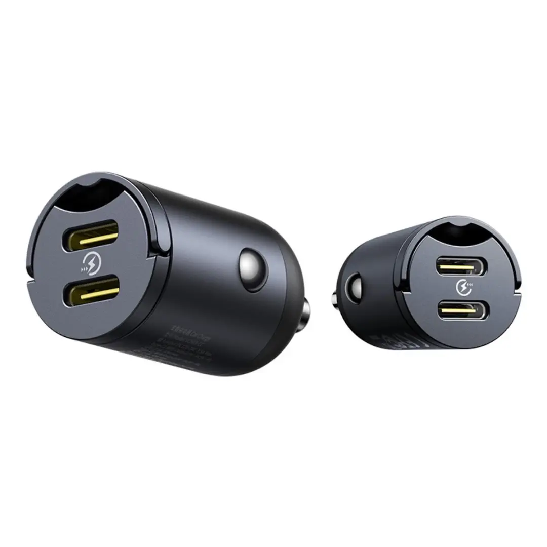 Baseus Autolader 30W 2xUSB-C - Zwart