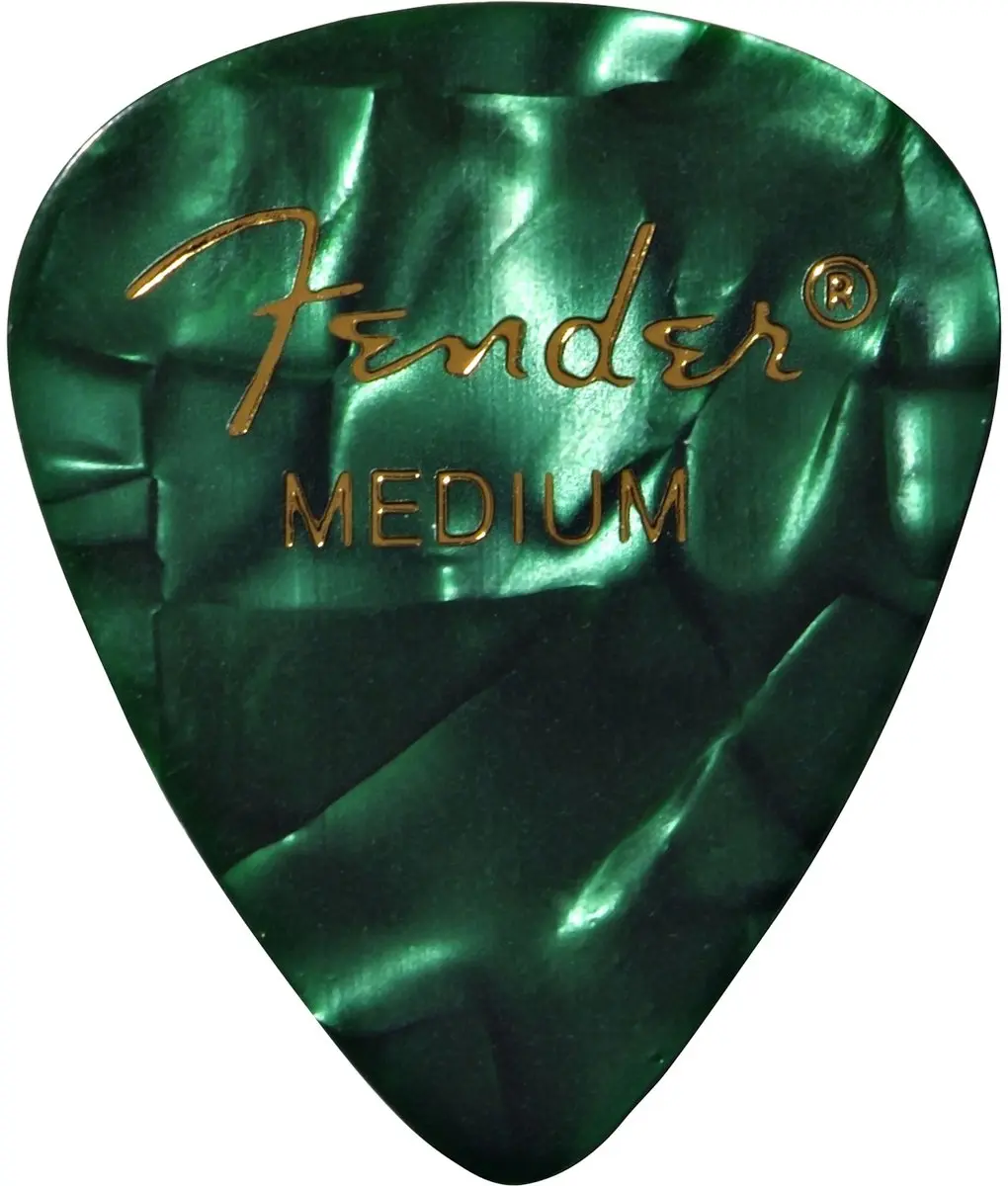 Fender Plectrum Set 351 Green Moto Medium - 12 Stuks - afbeelding 2 van 2