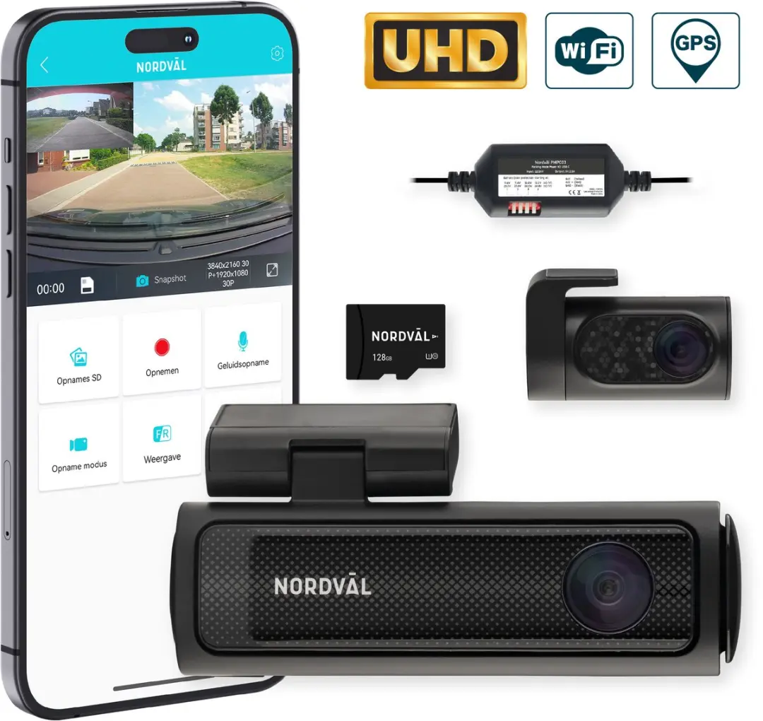 Nordväl DC202-2CH Dashcam 4K/2K