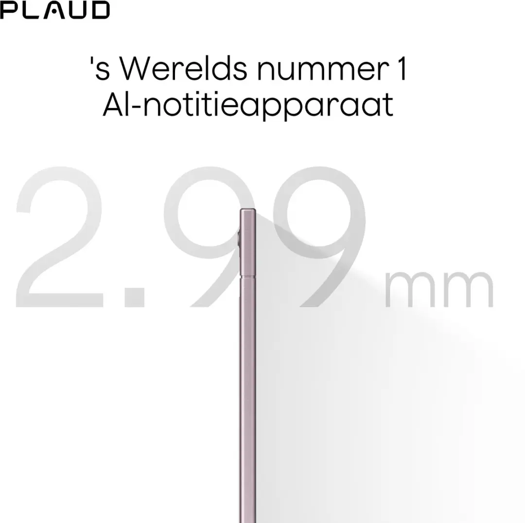PLAUD Note 64GB AI Voice Recorder - Starlight - MagSafe