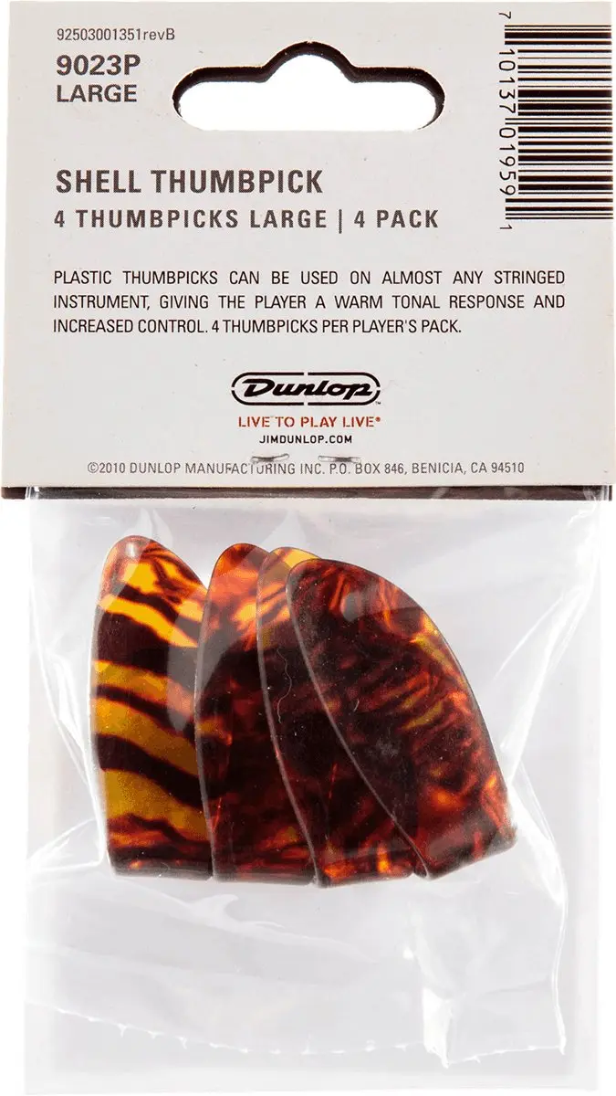 Dunlop Duimplectrums Player's Pack - 4 Stuks Large