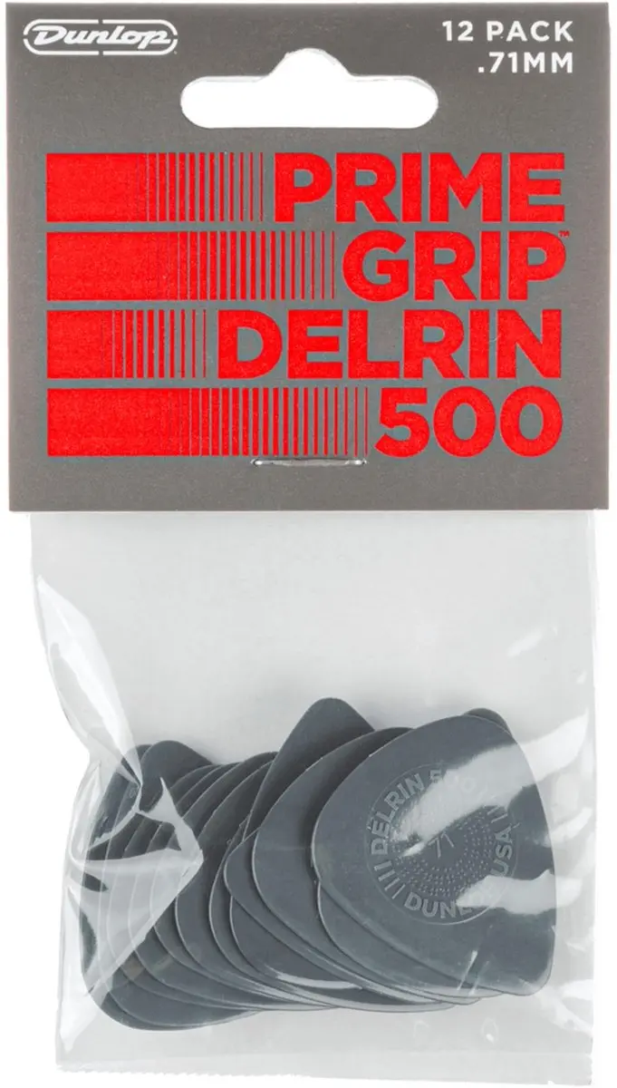 Dunlop Delrin 500 Prime Grip Plectrum 0,71mm