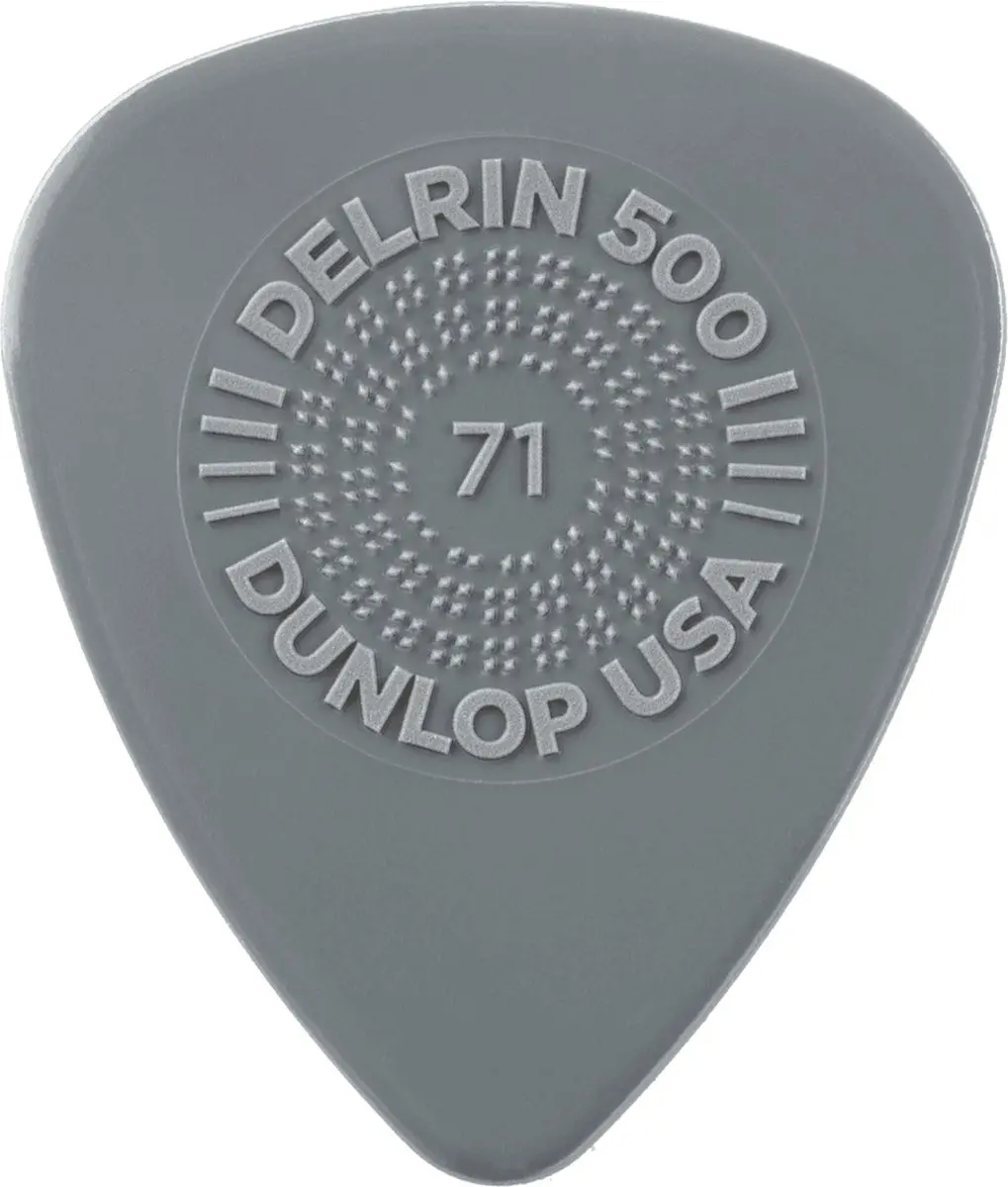 Dunlop Delrin 500 Prime Grip Plectrum 0,71mm - Grijs