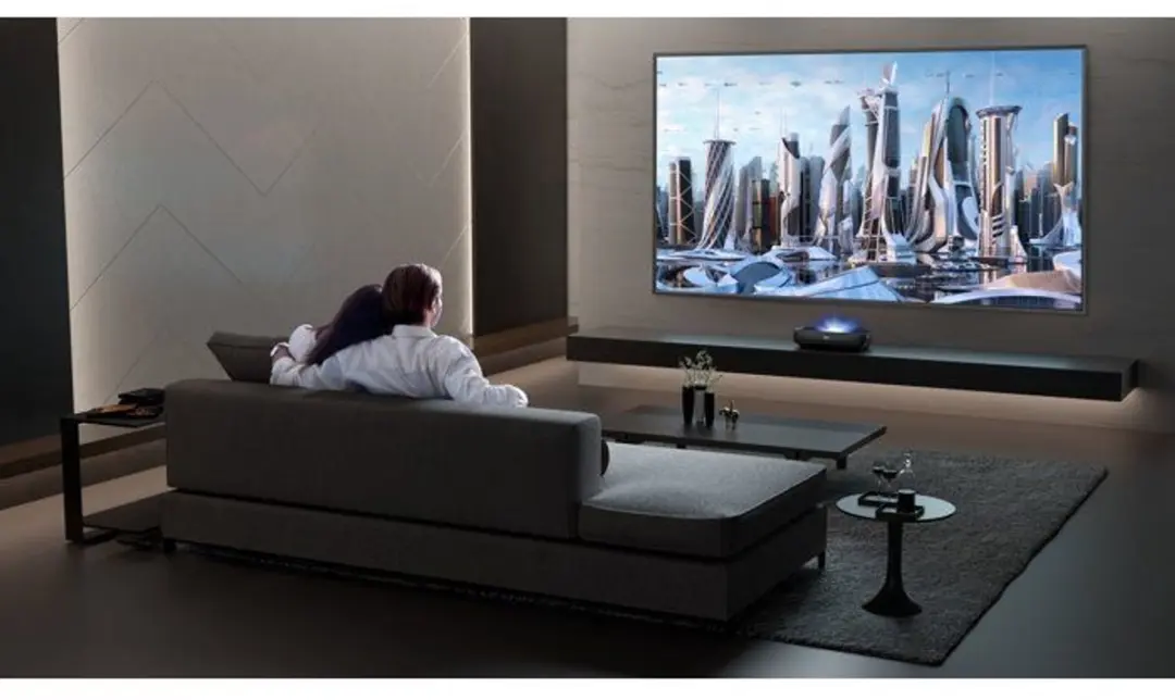 Hisense M2SE-PRO 4K TriChroma Laser Mini Projector 1150 ANSI Lumen - Wit/Goud
