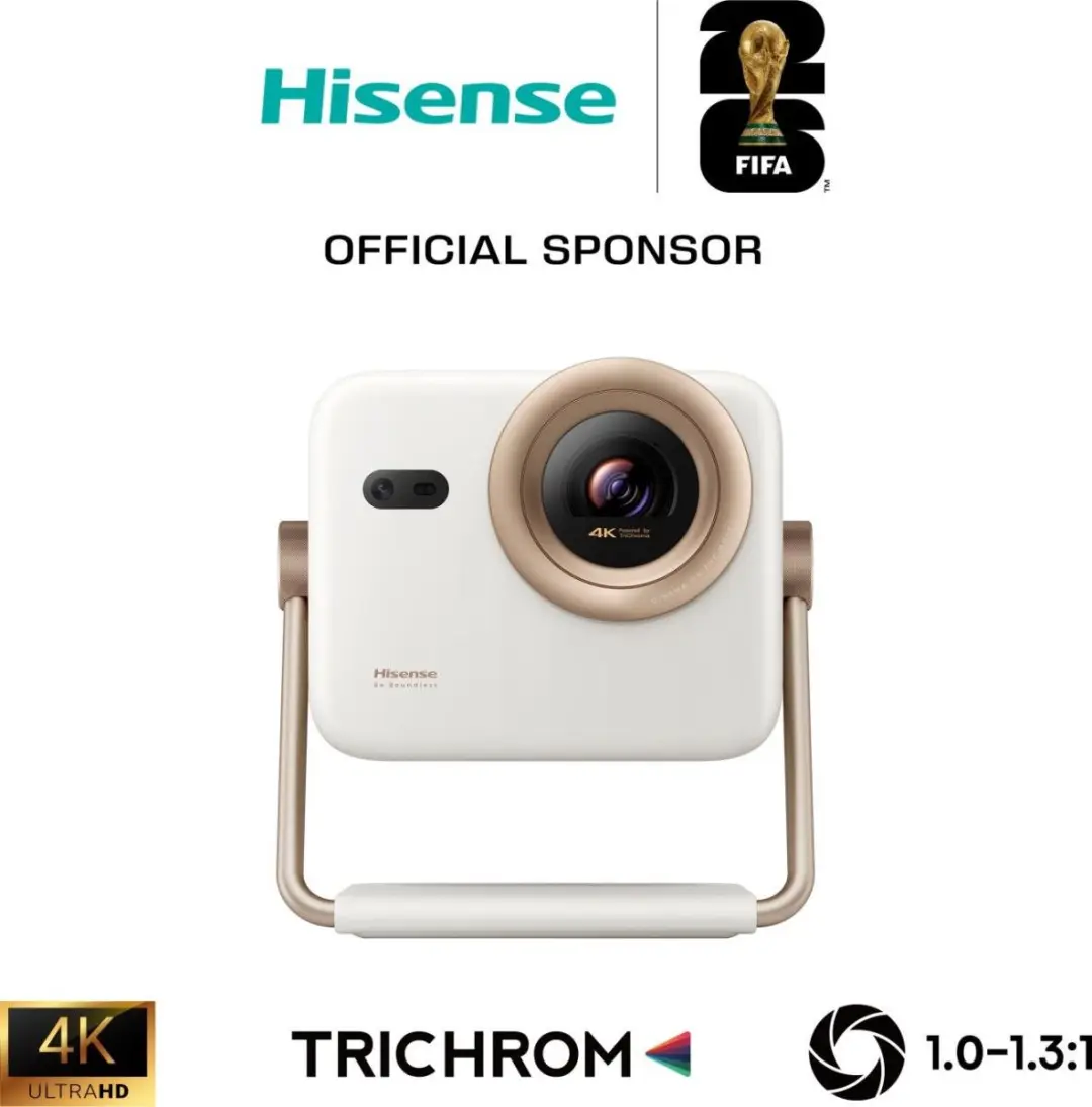 Hisense M2SE-PRO 4K TriChroma Laser Mini Projector 1150 ANSI Lumen