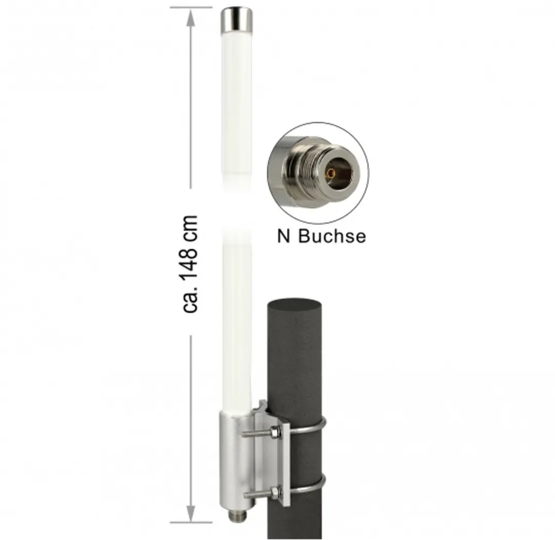 Delock 12504 Antenne 8 dBi Omnidirectioneel - N-type - Wit