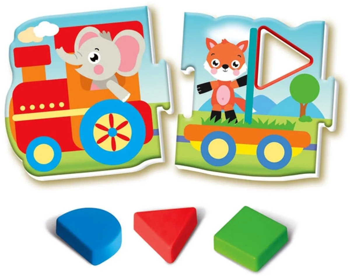 Clementoni Sapientino Montessori Il Trenino Delle Forme - Puzzeltrein 17 Stuks - afbeelding 4 van 6