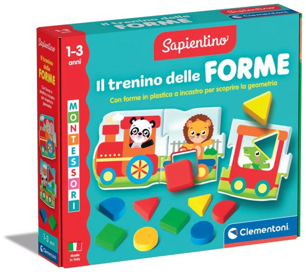 Clementoni Sapientino Montessori Il Trenino Delle Forme - Puzzeltrein 17 Stuks - afbeelding 5 van 6