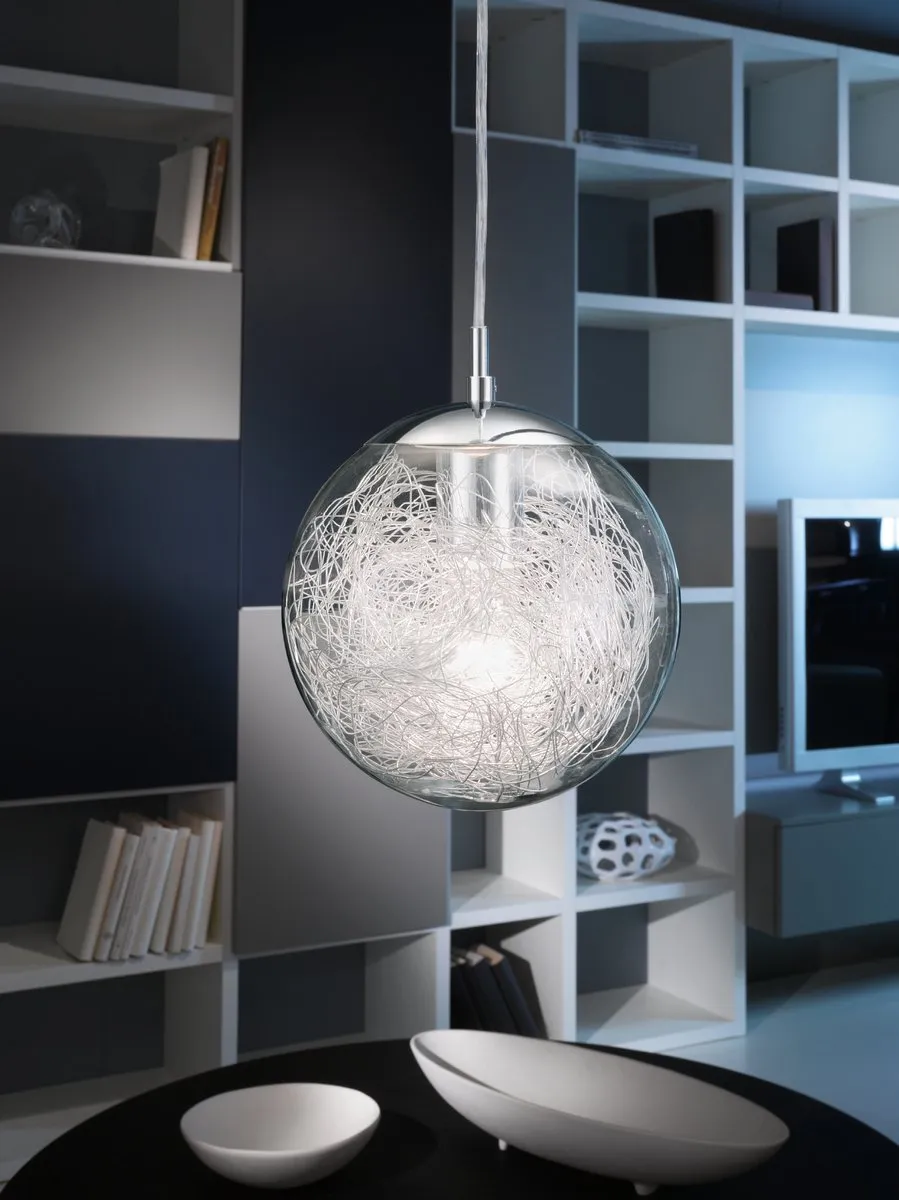 Eglo Luberio Hanglamp 1 Licht - Ø25cm Chroom - afbeelding 6 van 6