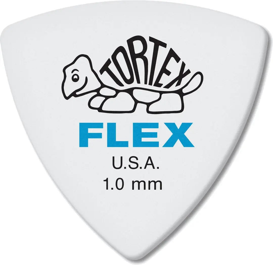 Dunlop Flex Triangle Plectrums 1.00mm - Blauw - 6 Stuks