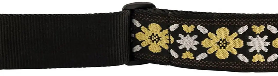 Fender Pasadena Geweven Gitaarband Yellow Clover