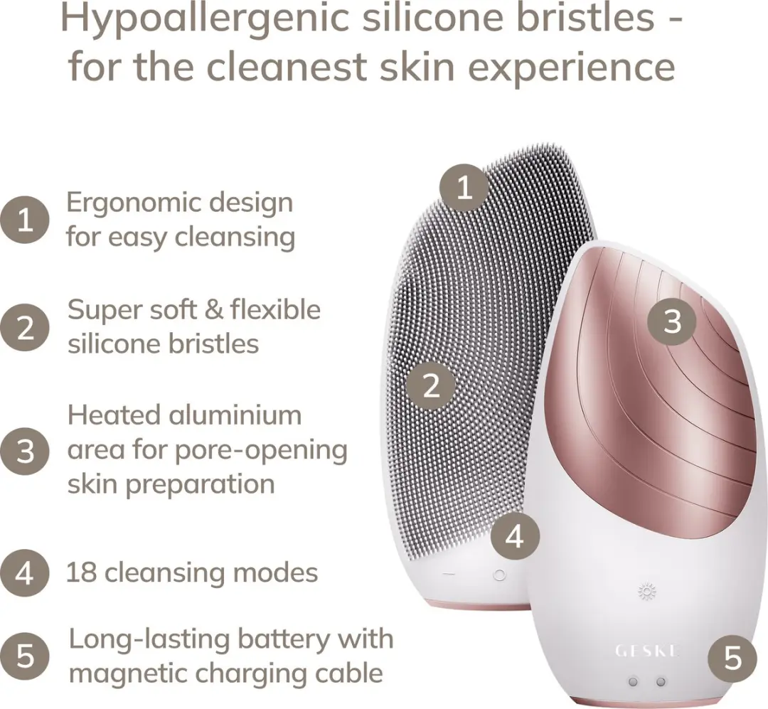GESKE SmartAppGuided Sonic Thermo Facial Brush GK000007SL01 - 18 Snelheden - Starlight
