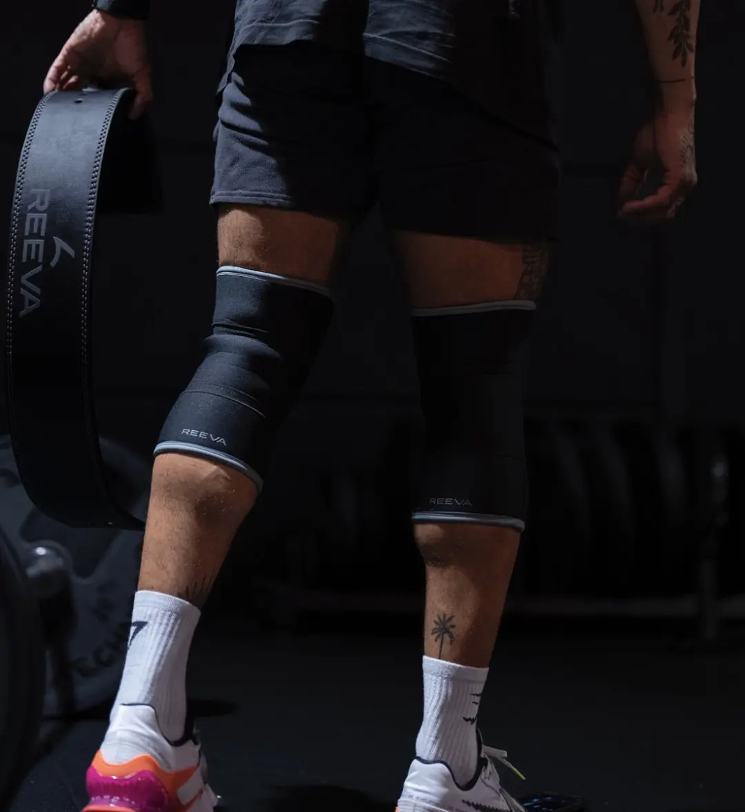 Reeva Knee Sleeves Powerlifting 7mm - M - Grijs