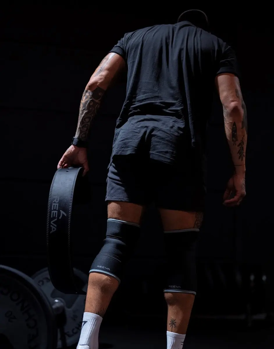 Reeva Knee Sleeves Powerlifting 7mm - M - Grijs