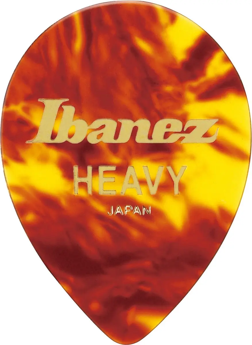 Ibanez Small Teardrop Plectrum Heavy - 6 Stuks - Tortoise