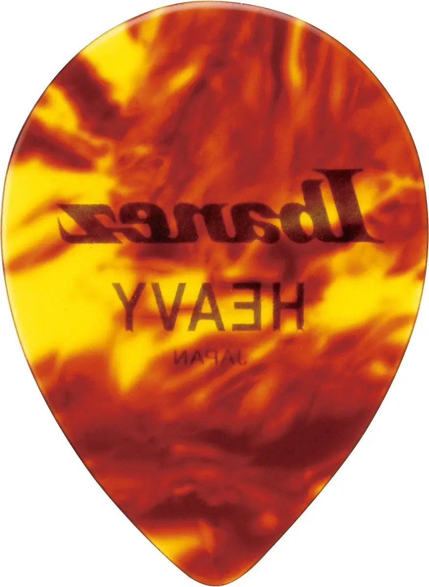 Ibanez Small Teardrop Plectrum Heavy - 6 Stuks - Tortoise