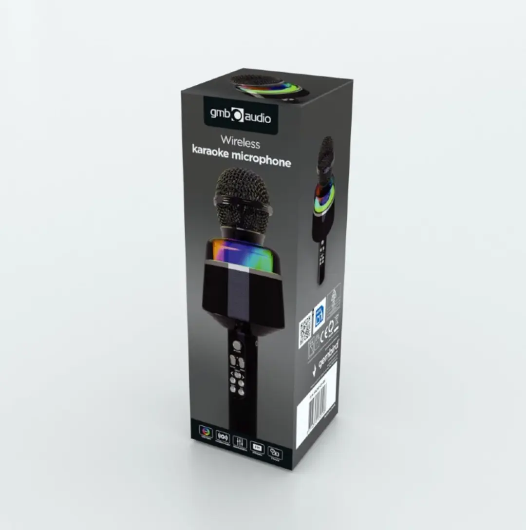 Gembird Draadloze Karaoke Microfoon MICBT - Zwart