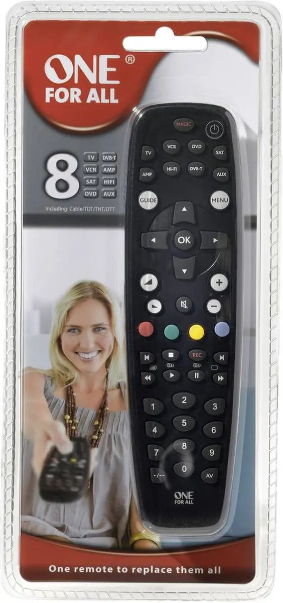 One For All OFA 8 URC2981 Universele Afstandsbediening - Zwart