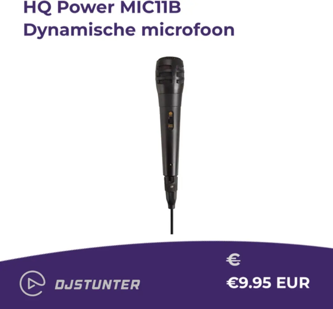 Velleman MIC11B Karaokemicrofoon - Zwart