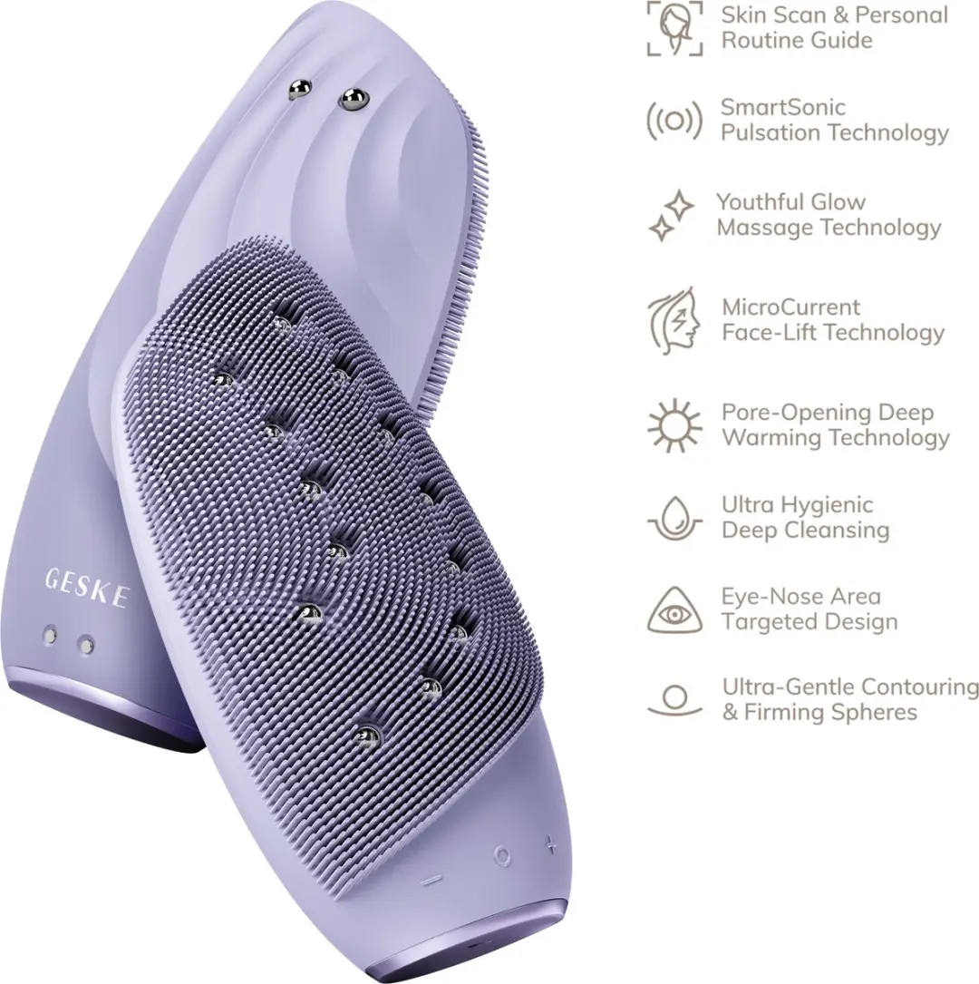 GESKE SmartAppGuided Sonic Thermo Facial Brush GK000006PL01 - 18 Snelheden - Paars