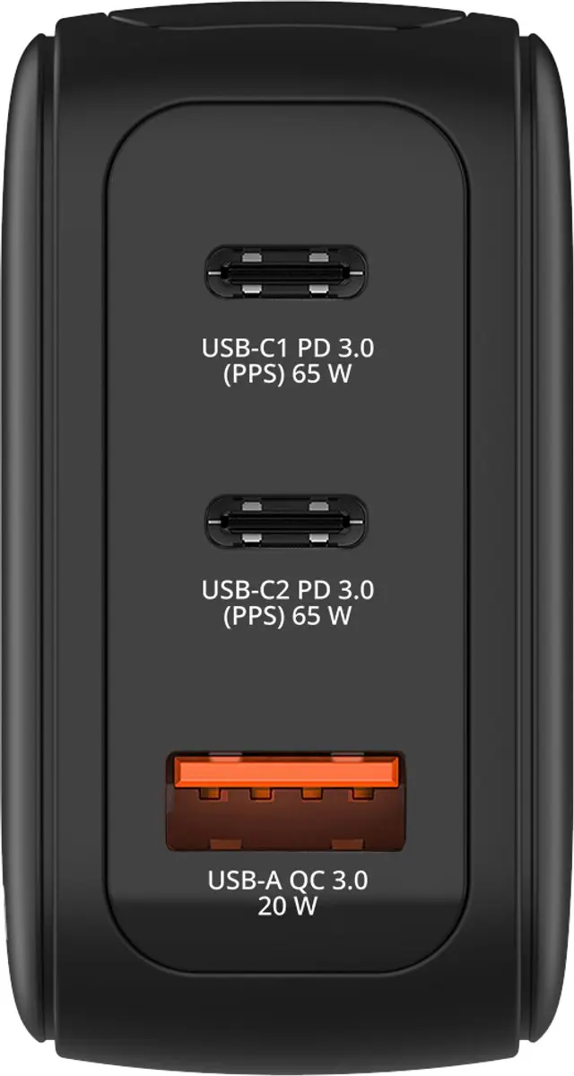 Verbatim Mini Gan 65W Oplader - 2x USB-C PD + 1x USB-A - Transparent