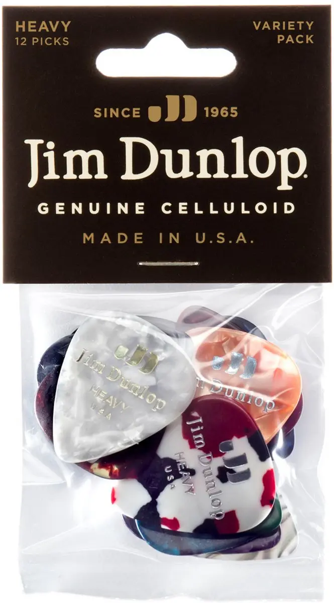 Dunlop PVP107 Celluloid Heavy Plectrum