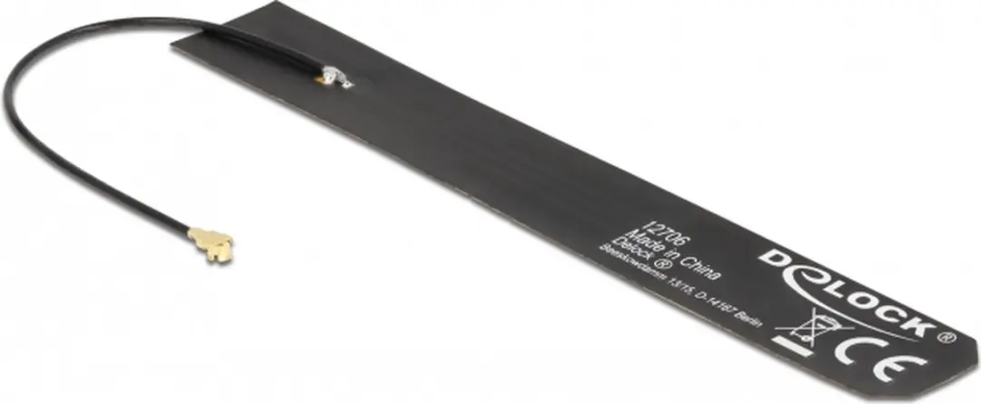 Delock 5G LTE Antenne MHF I 12706 - 0-4dBi Omnidirectioneel - Zwart - afbeelding 2 van 2