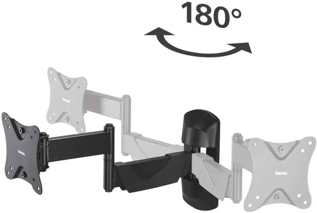 Hama TV Beugel Draai/Kantelbaar 00220825 - 10-26" - 25kg - VESA 100x100 - Zwart - afbeelding 6 van 6