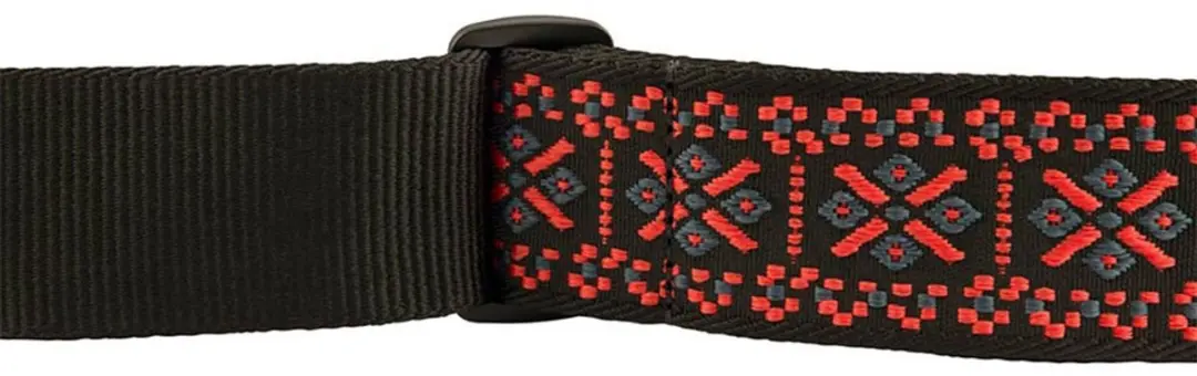 Fender Pasadena Geweven Gitaarband - Lattice Red