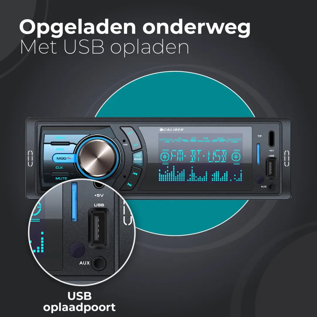 Caliber Autoradio RMD057 - 1 Din - 4x75W - Zwart