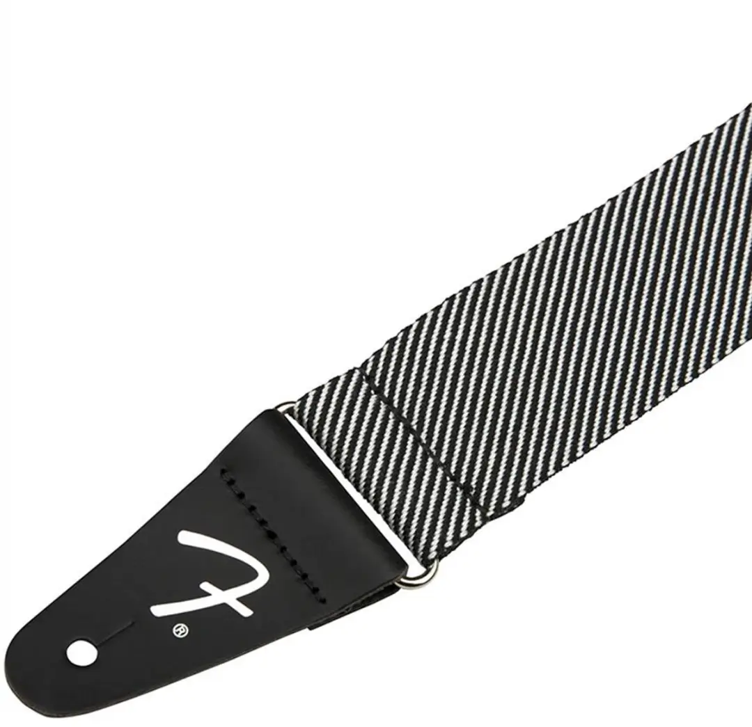 Fender F-Tweed Modern Gitaarband - Wit/Zwart
