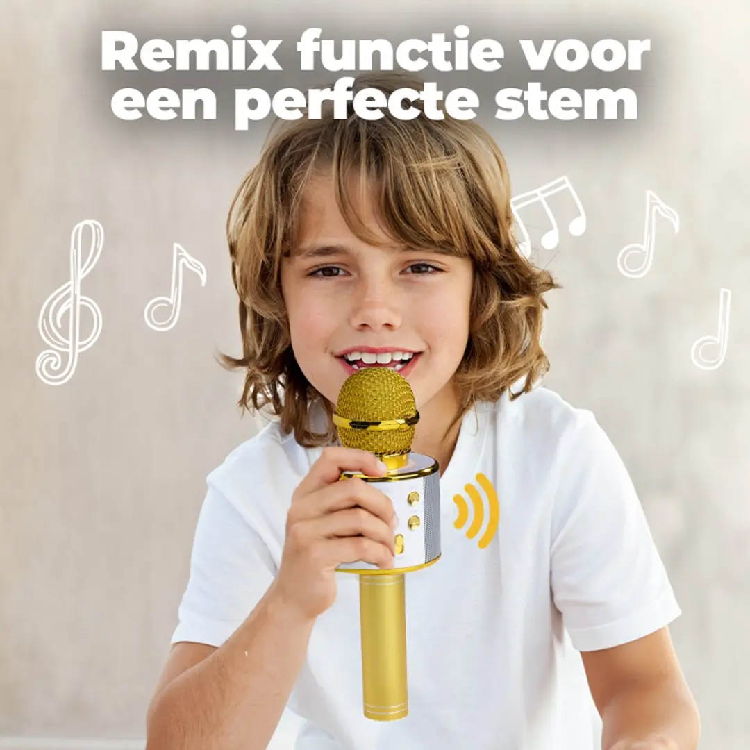 Denver KMS20 Karaoke Microfoon Bluetooth - Goud