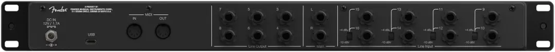 Fender Quantum LT 16 USB-Interface - 8 Line-uitgangen