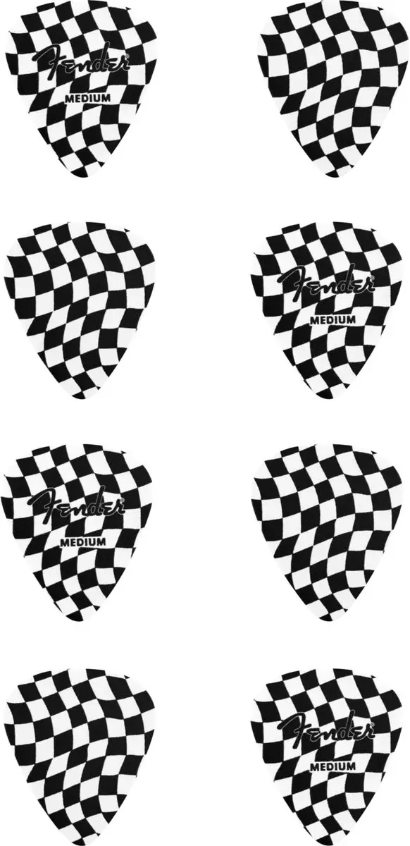 Fender Checkerboard Plectrums 8 Stuks - Celluloid