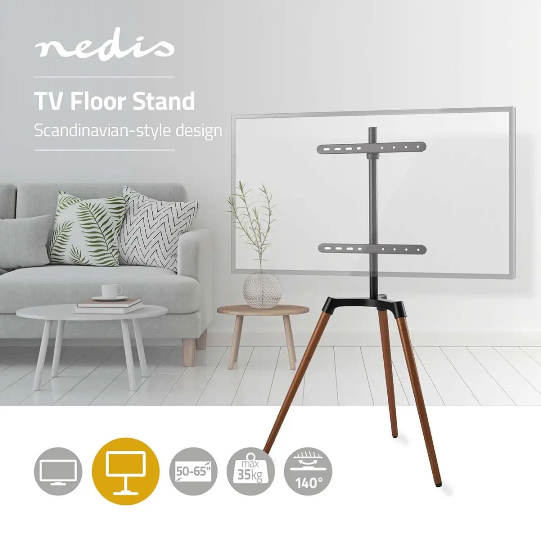 Nedis TVSM7060BK Vloerstandaard 65" - 35kg - Zwart