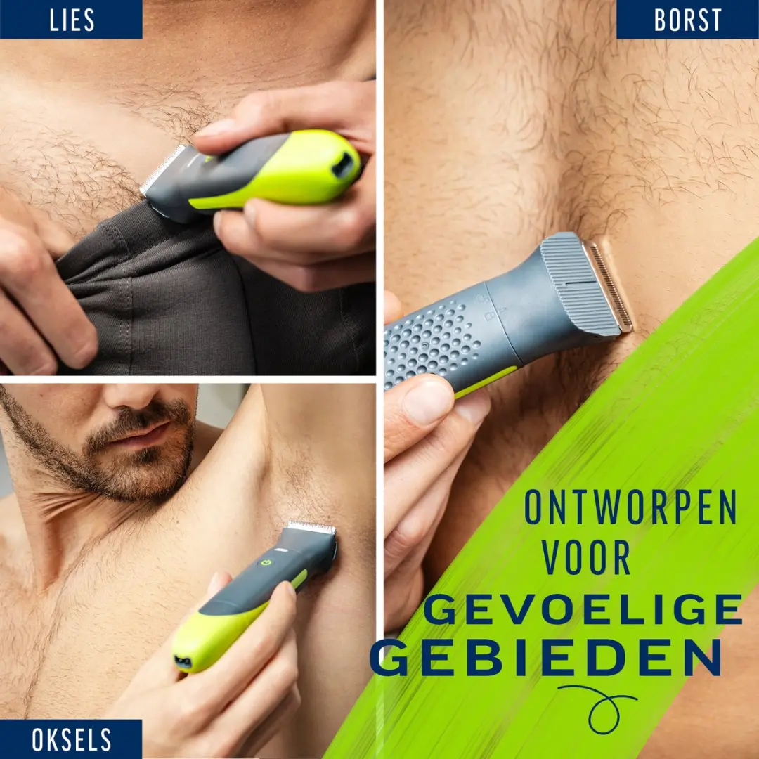 Veet Men Total Pro Trimmer - Grijs/ Groen - 1 Mes
