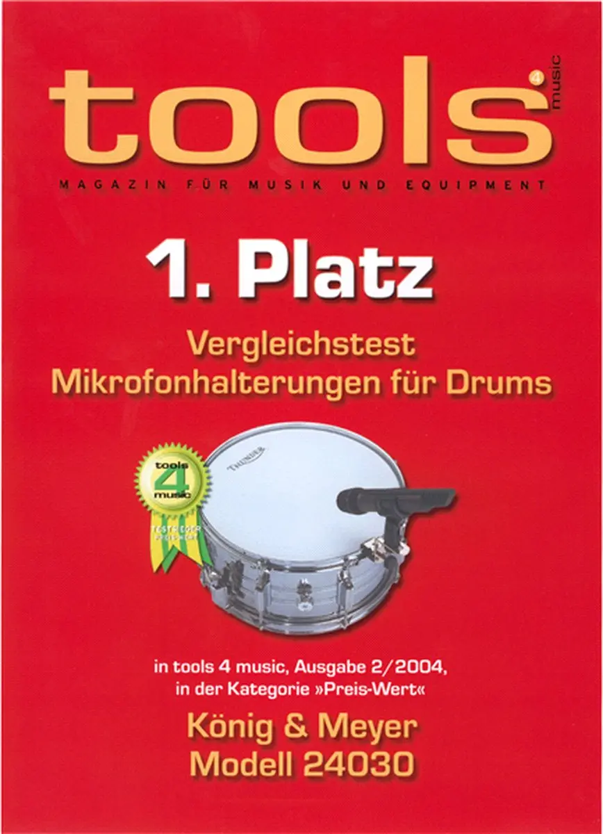 König & Meyer 24030 Microfoonhouder voor Drums - Zwart