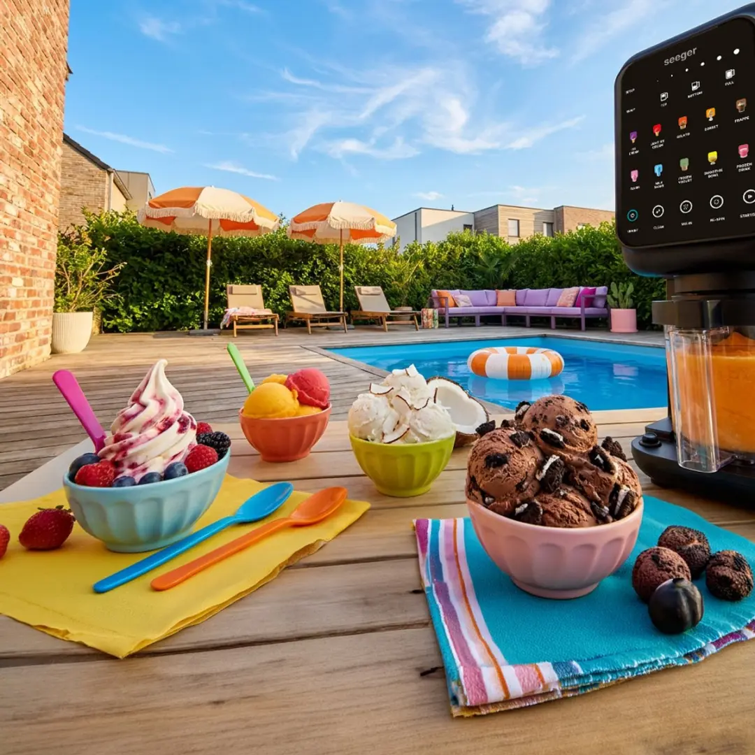 SEEGER MultiCream SLFRZ5BK IJsmachine - 10 Programma's - 800W - Zwart