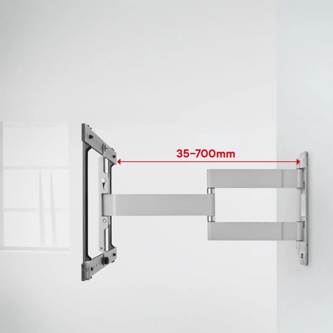 One For All WM6654 Ultra Slim TV-Beugel - Draai- en kantelbaar - 32-90" - 40kg - VESA 600
