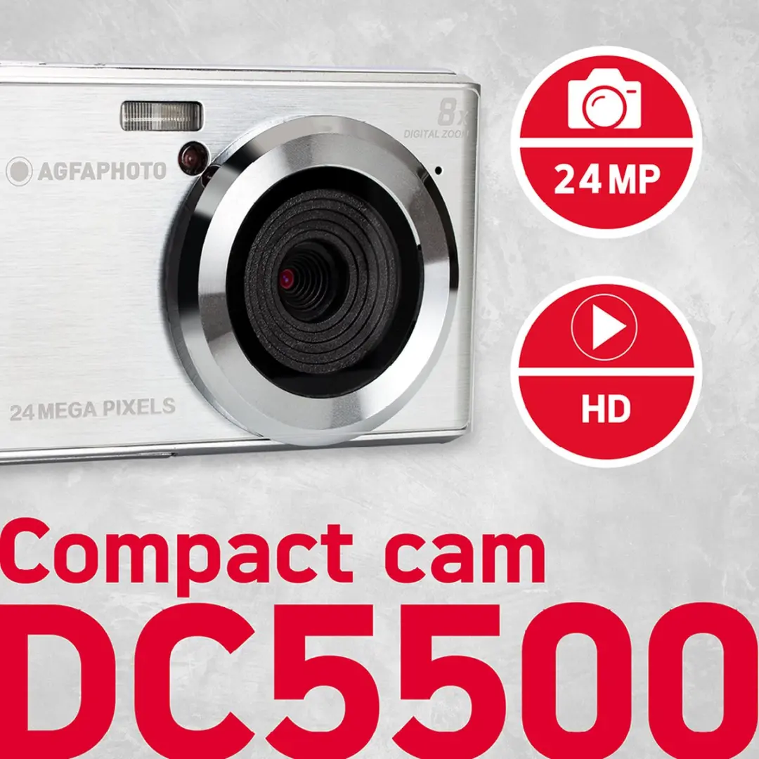 AgfaPhoto Compact DC5500 24MP - Zilver